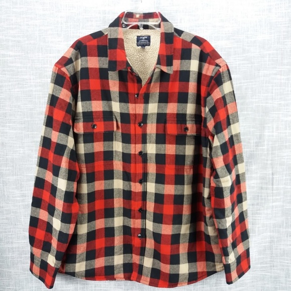 J Crew Factory Sherpa Lined Flannel 